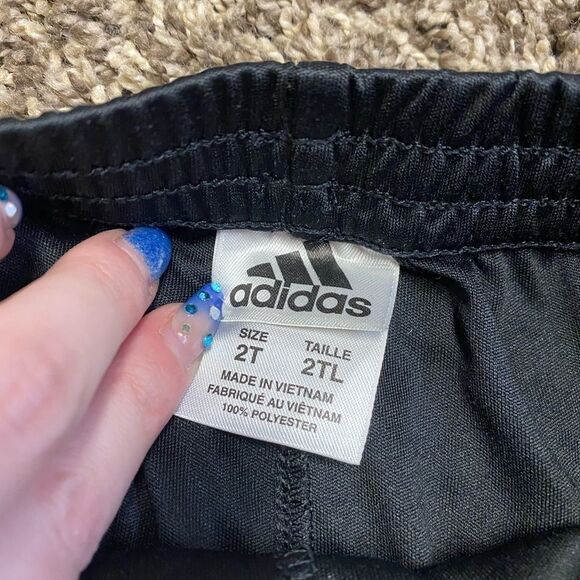 𝅺ADIDAS | Toddler Black and Lime Green Basketball Shorts - Picture 5 of 7